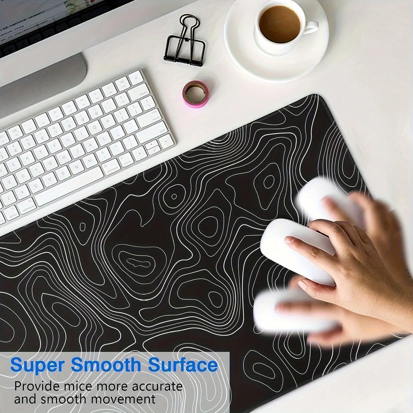 Large Non-Slip Rubber Gaming Mouse Pad - Desk & Keyboard Mat | Extra Comfort & Precision