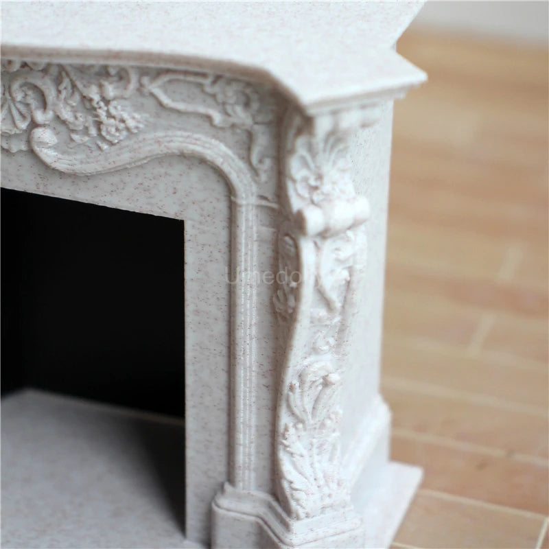 Mini 1/12 Scale Retro Fireplace Model Dollhouse Miniature Furniture Decoration Ornament for Blyth BJD Doll Accessories Toy