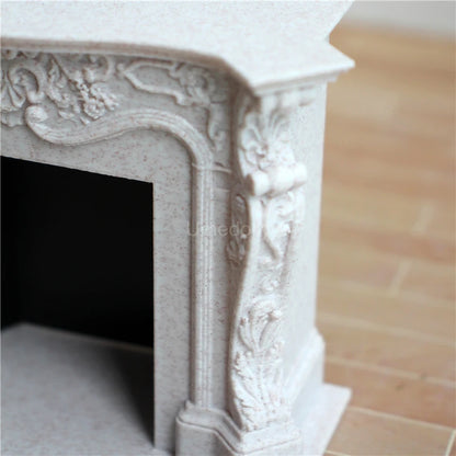 Mini 1/12 Scale Retro Fireplace Model Dollhouse Miniature Furniture Decoration Ornament for Blyth BJD Doll Accessories Toy