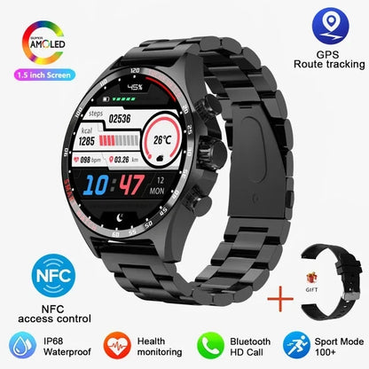 Daredevil GPS Smartwatch for Men - Bluetooth Call HD AMOLED Display, Altitude Tracker, Compass, Fitness Monitor, IP68 Waterproof Adventure Watch