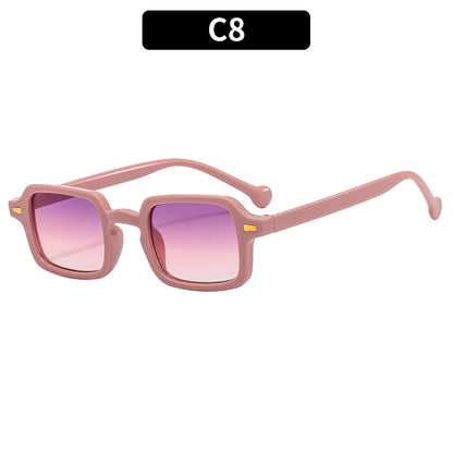 Luxurious Rectangle Sunglasses for Men and Women, UV400 Anti-Glare