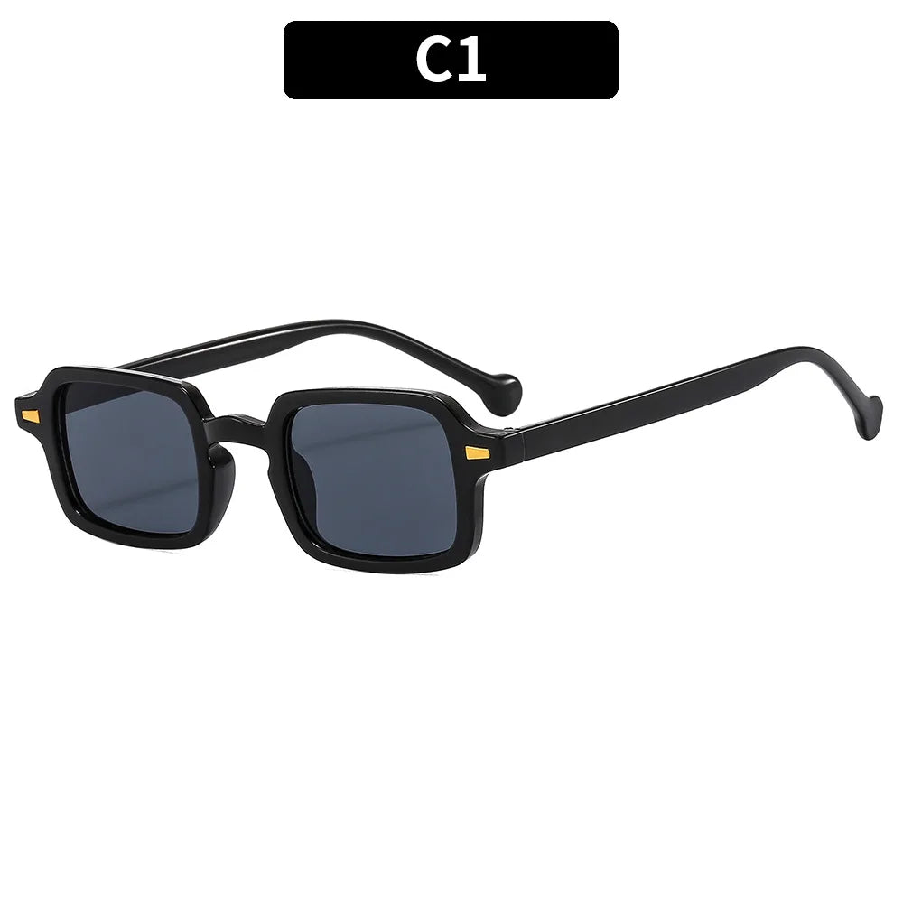 Luxurious Rectangle Sunglasses for Men and Women, UV400 Anti-Glare