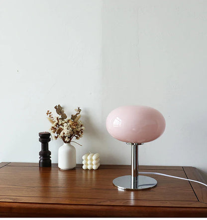 Macaron Retro Glass Table Lamp for Bedroom and Living Room