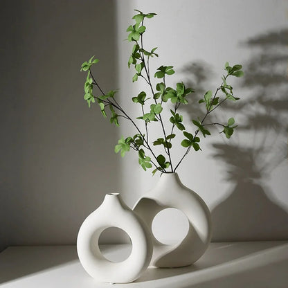 Donut Shape Plastic Vase