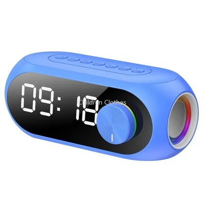 Wireless Bluetooth Speaker With Clock Alarm RGB Lights
