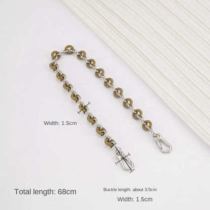 Chain Donut Chain for Loewe Puzzle Geometric Bag Lucky Bag Transformation Underarm Metal Shoulder Handbag Strap Accessories