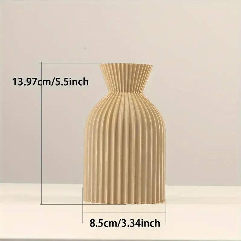 Elegant Black Plastic Vase Boho Chic Decorative Centerpiece