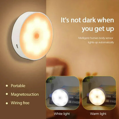 Emesa Home Rechargeable PIR Motion Sensor LED Night Light for Cabinets