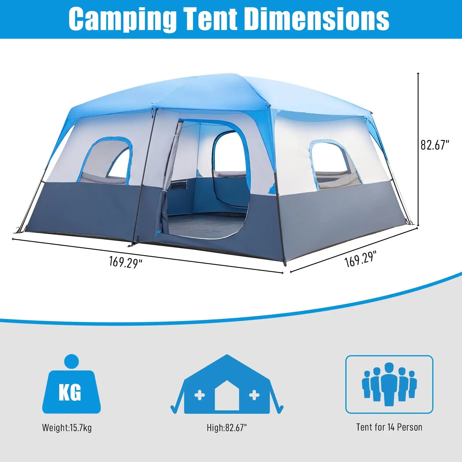 14-Person Camping Tent