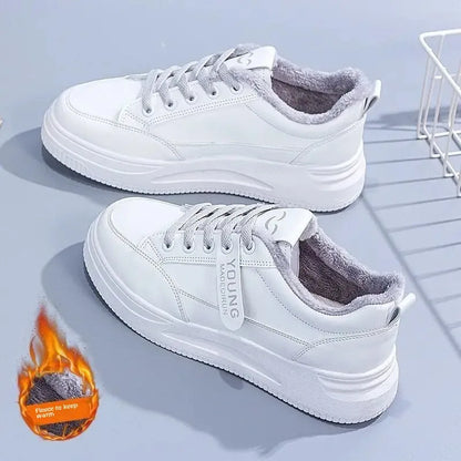 Lace Up Contrast Round Toe Platform Sneakers