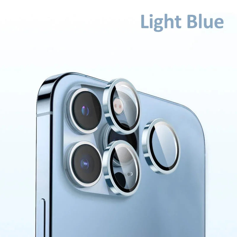 3-2PCS Camera Lens Protector For iPhone 16 Pro Max 16Pro 16Plus  Metal Ring Protector Glass For iPhone 14 15 Plus Camera Lens