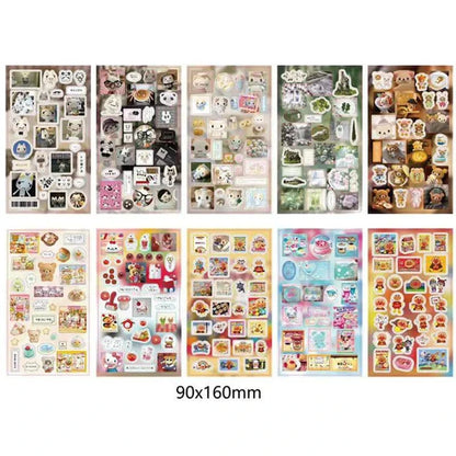6pcs/10pcs Set Y2K Random Cute Glitter Laser Sticker for Phone Camera Luggage Journal Sticker Kawaii Decoration Sticker Gift