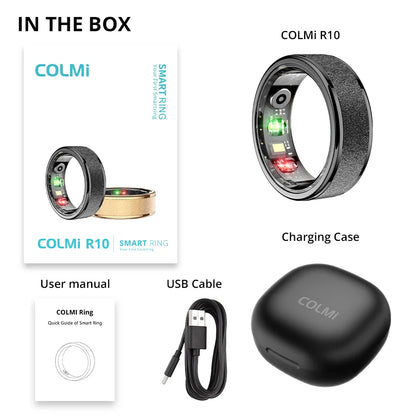 COLMI R10 Smart Ring with Charging Case - Fitness & Health Monitor, Waterproof, Multi-Sport Mode