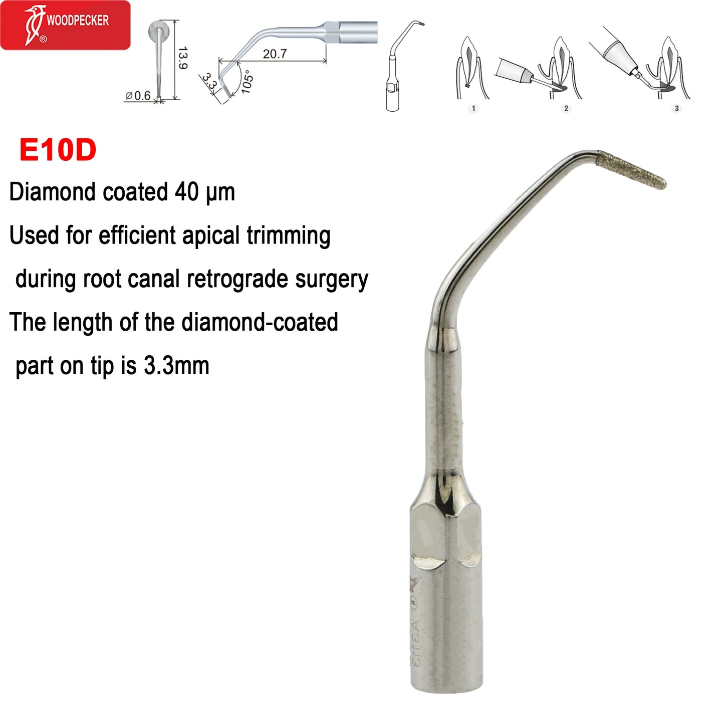 Woodpecker DTE Dental Ultrasonic Scaler Tips Scaling Endo Tip Dentistry Instruments Medical Accessories Fit EMS Satelec  NSK