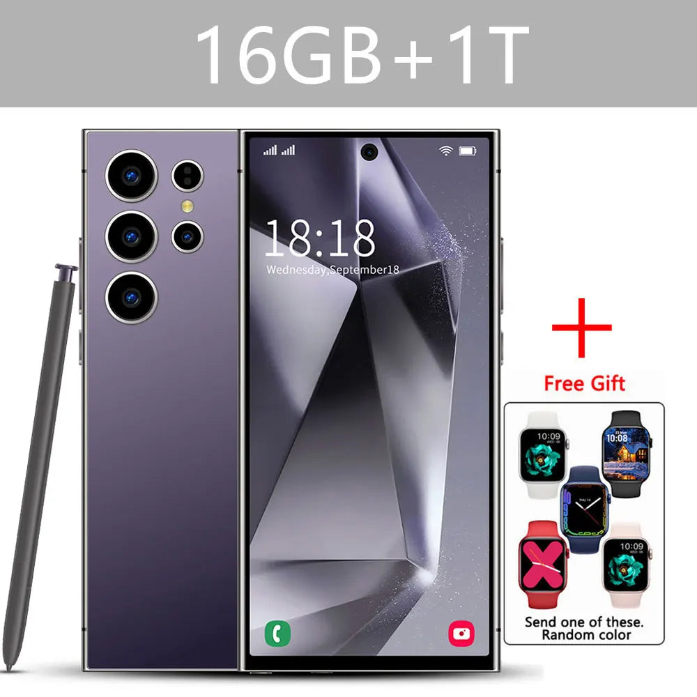 S24 Ultra Smart Mobile Phones Smartphone 5G Dual SIM Snapdragon 8 gen 3 Cell Phone 16G 1TB Android Global Version Cellphones