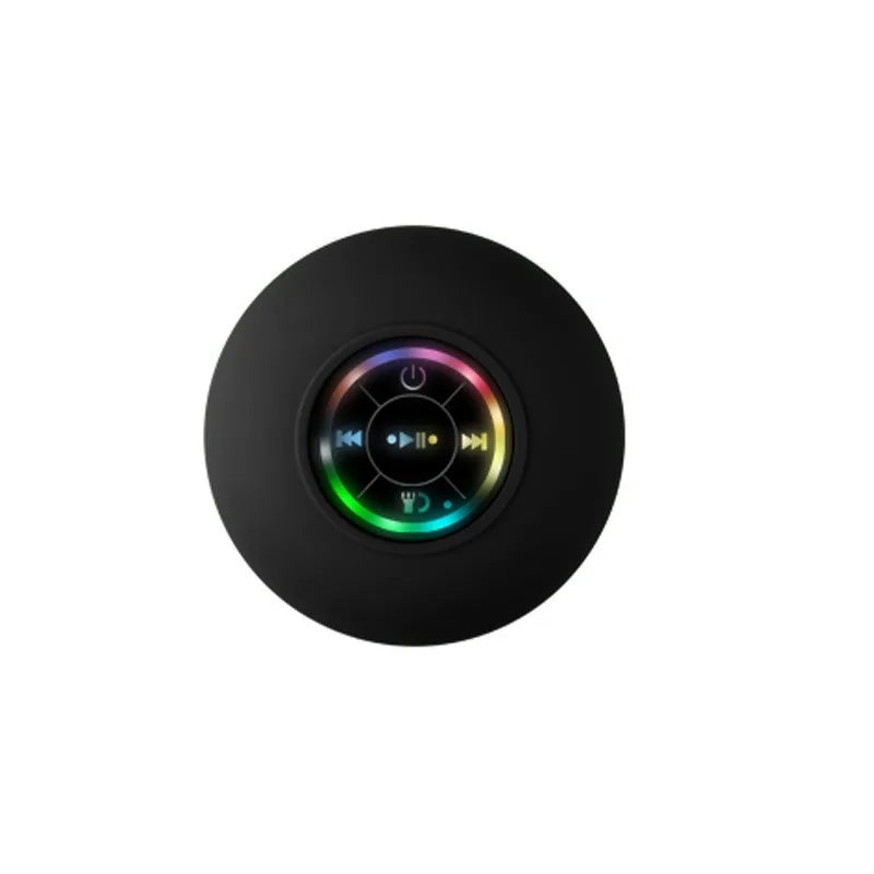 VIKEFON Portable Bluetooth Audio Ipx4 Waterproof Led Lights Bathroom Outdoor Large Suction Cup Can Be Adsorbed Wall Speaker