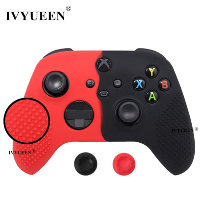 IVYUEEN MixColor Protective Silicone Skin for XBox Series S X XSS XSX Controller ThumbStick Grip Caps Gamepad Protector Cover