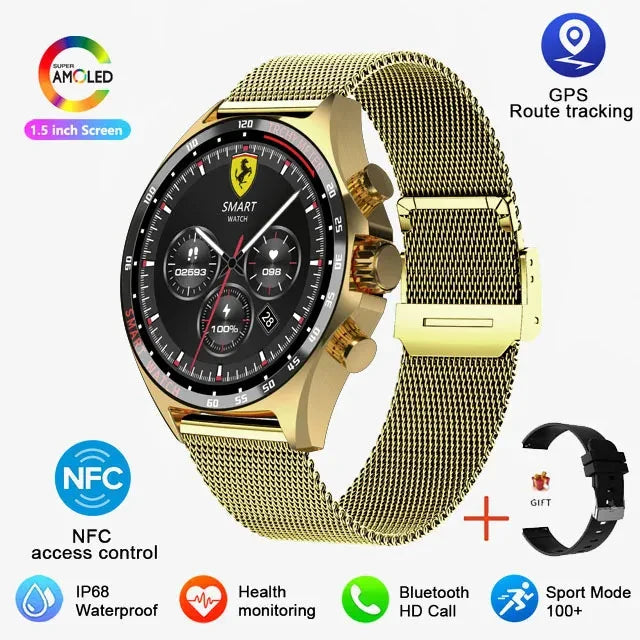 Daredevil GPS Smartwatch for Men - Bluetooth Call HD AMOLED Display, Altitude Tracker, Compass, Fitness Monitor, IP68 Waterproof Adventure Watch