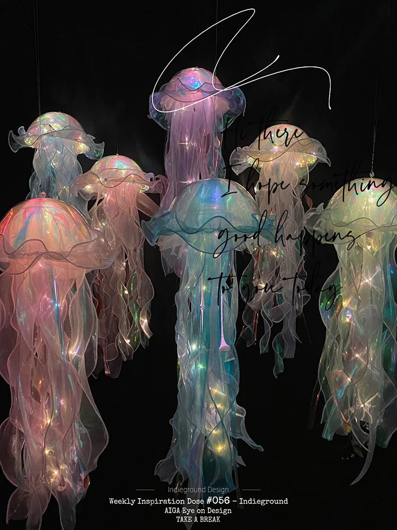 Jellyfish Lamp, Portable Flower Lamp, Girl Room Atmosphere Lamp, Bedroom Night Lamp, Home Decoration