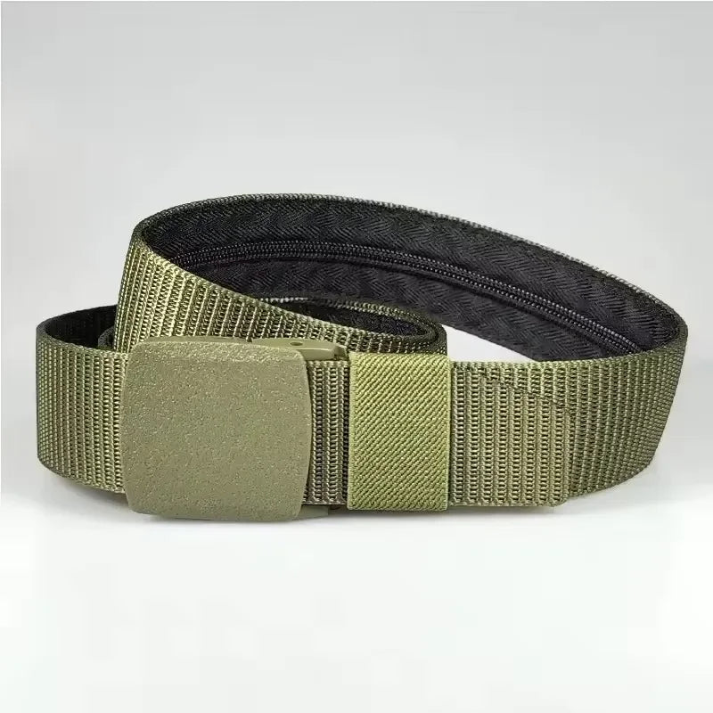 A Travel Cash Anti-Theft Belt For Men, Available In 3 Colors, With A Secret Money Pocket, 125cm