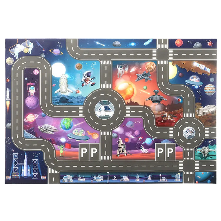 Deluxe Kids City Traffic Rug – Interactive Car Play Mat