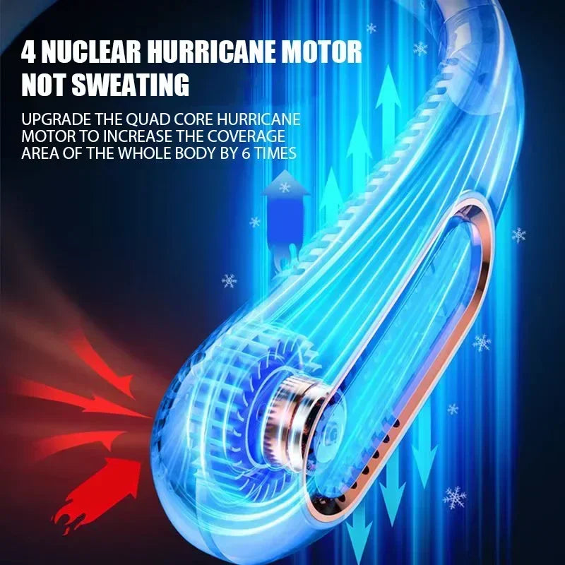 Mini Bladeless Neck Fan – Cool Wind Blows All Over the Body