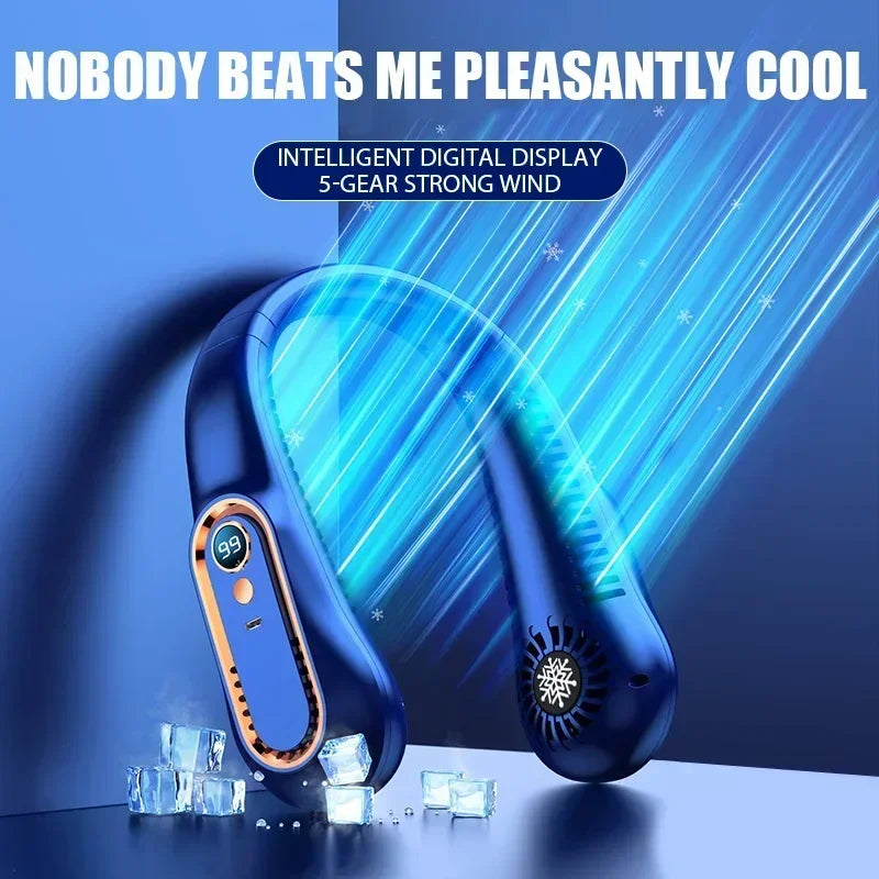 Mini Bladeless Neck Fan – Cool Wind Blows All Over the Body