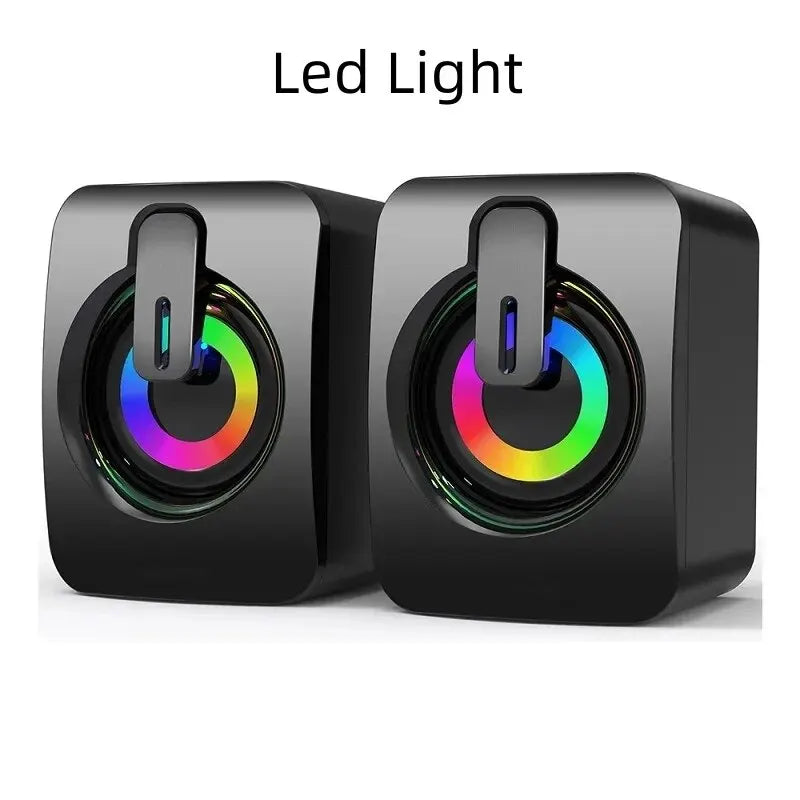 Mini RGB Computer Speaker - RGB Speakers with Dynamic Lights & Bass