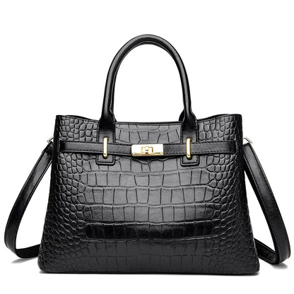 Women Leather 3 Layer Bag