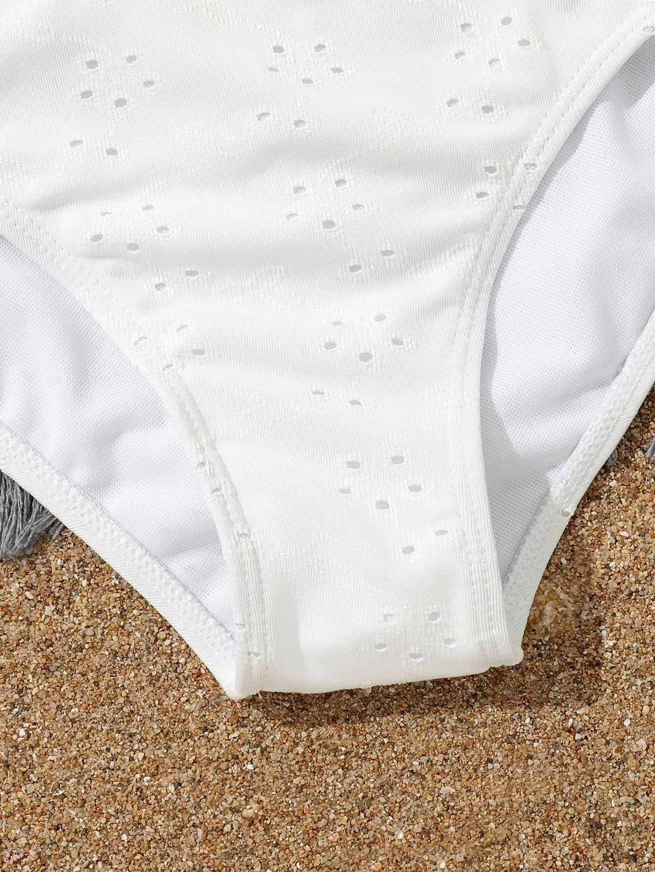 Girls 3pack White Bikini Sets with Skirts High Waist Swimwear