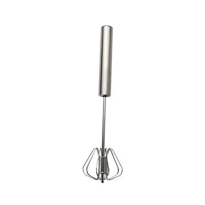 1pc Semi-Auto Stainless Steel Egg Whisk