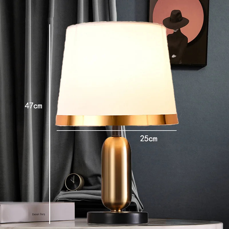 Vintage Horn Type LED Standing Lamp With Fabric Lampshade
