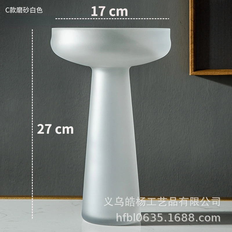Lumière Frost Frosted Glass Vase