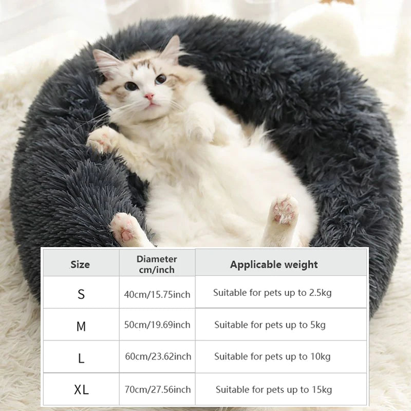Luxurious Half-Covered Donut Pet Bed – Cozy Comfort for Your Furry Friend