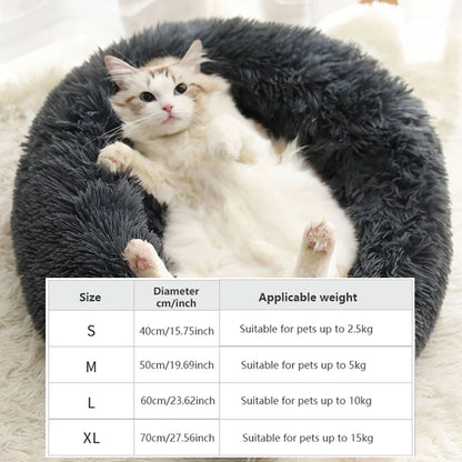 Luxurious Half-Covered Donut Pet Bed – Cozy Comfort for Your Furry Friend