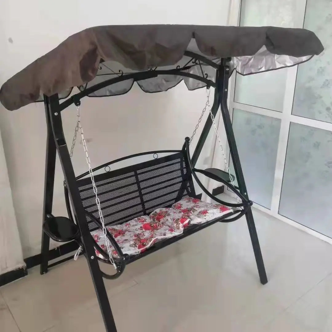 Wooden Swing Chair with Canopy