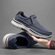 saferido Soothing Breathable Men Sneakers Canvas Shoes Outdoor Thick Sole Massage Platform Shoes Walkking Comfty Slip On Men Loafers