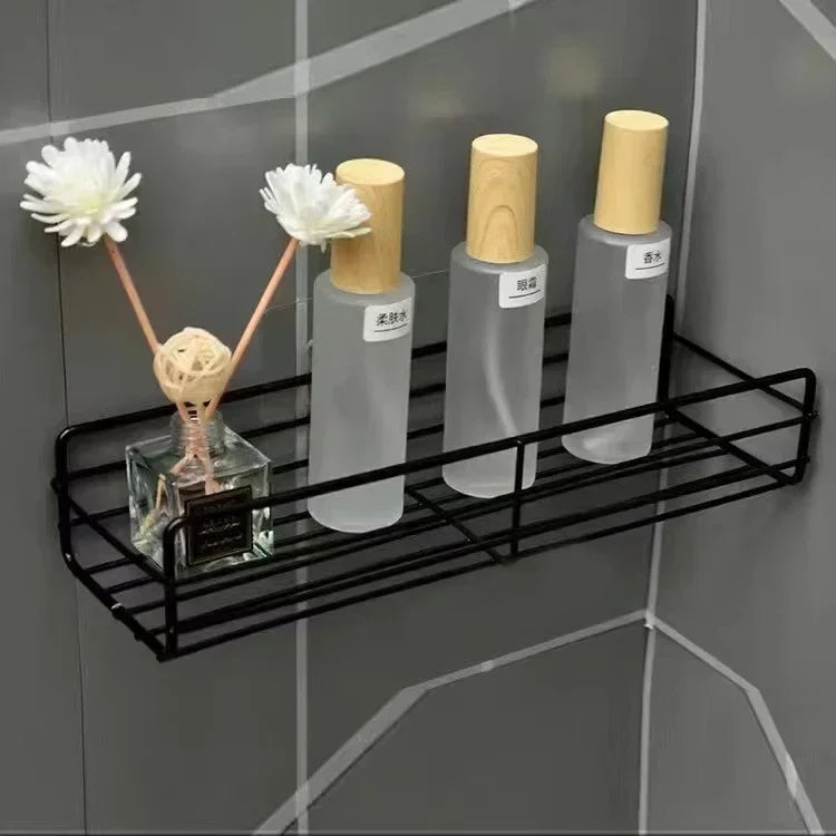 BATHROOM KITCHEN PUNCH CORNER FRAME SHOWER SHELF WROUGHT IRON
