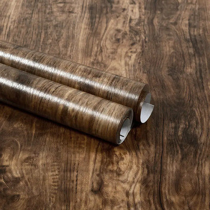 Modern Wood Stripe Home Wallpapers for Furnitures Wall Restore DIY Decorable Films PVC Self-adhesive Vinyl Wall Sticker in Rolls