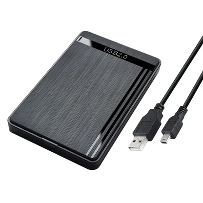 2.5'' SATA to USB 3.0 HDD Enclosure – Portable Hard Drive Case for SSD & External Storage Includes USB 3.0/2.0 Cable ABS Material