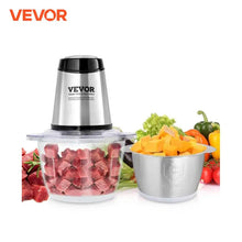 VEVOR Food Processor Electric Meat Grinder with 4Wing Stainless Steel Blades 8+5