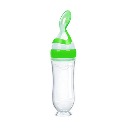 Baby Silicone Squeezing Feeding Bottle – Easy & Mess-Free Feeding!