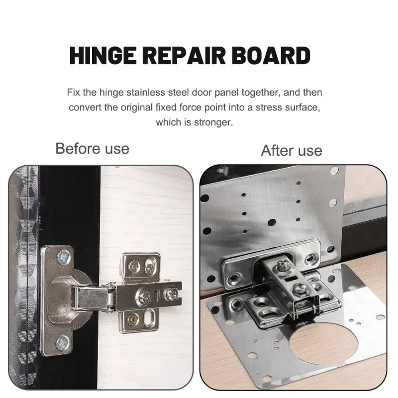 Cabinet Hinge Repair Plate Kit Kitchen Cupboard Door Hinge