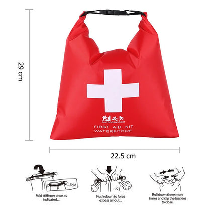New Portable Waterproof First Aid Kit Bag Emergency Kits Case Only For Outdoor Camp Travel Fishing Emergency Medical Treatment