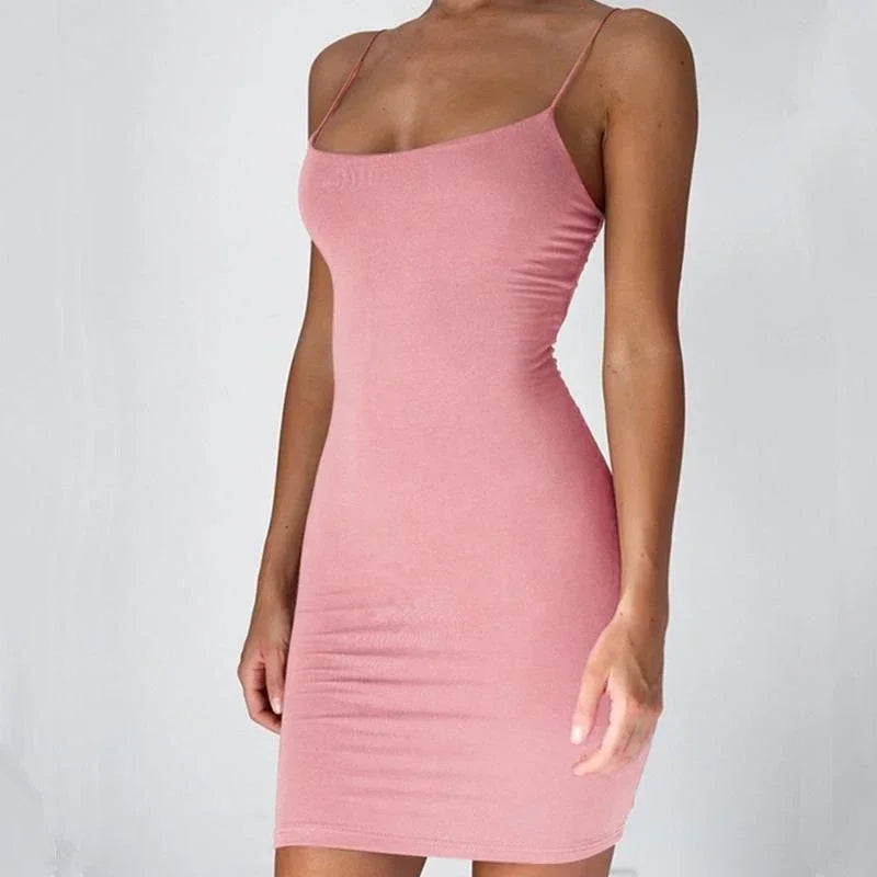 Breezy Summer Spaghetti Strap Mini Dress