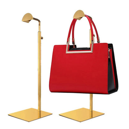Home Accessories Display Props Stainless Steel Adjustable Polished Gold And Silver Hanging Bag Handbag Purse Stand