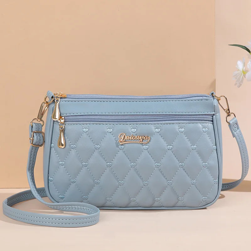 Hemasa Embroidery Messenger Bags Women Leather Handbag for Women Sac a Main Ladies hair ball Hand Bag