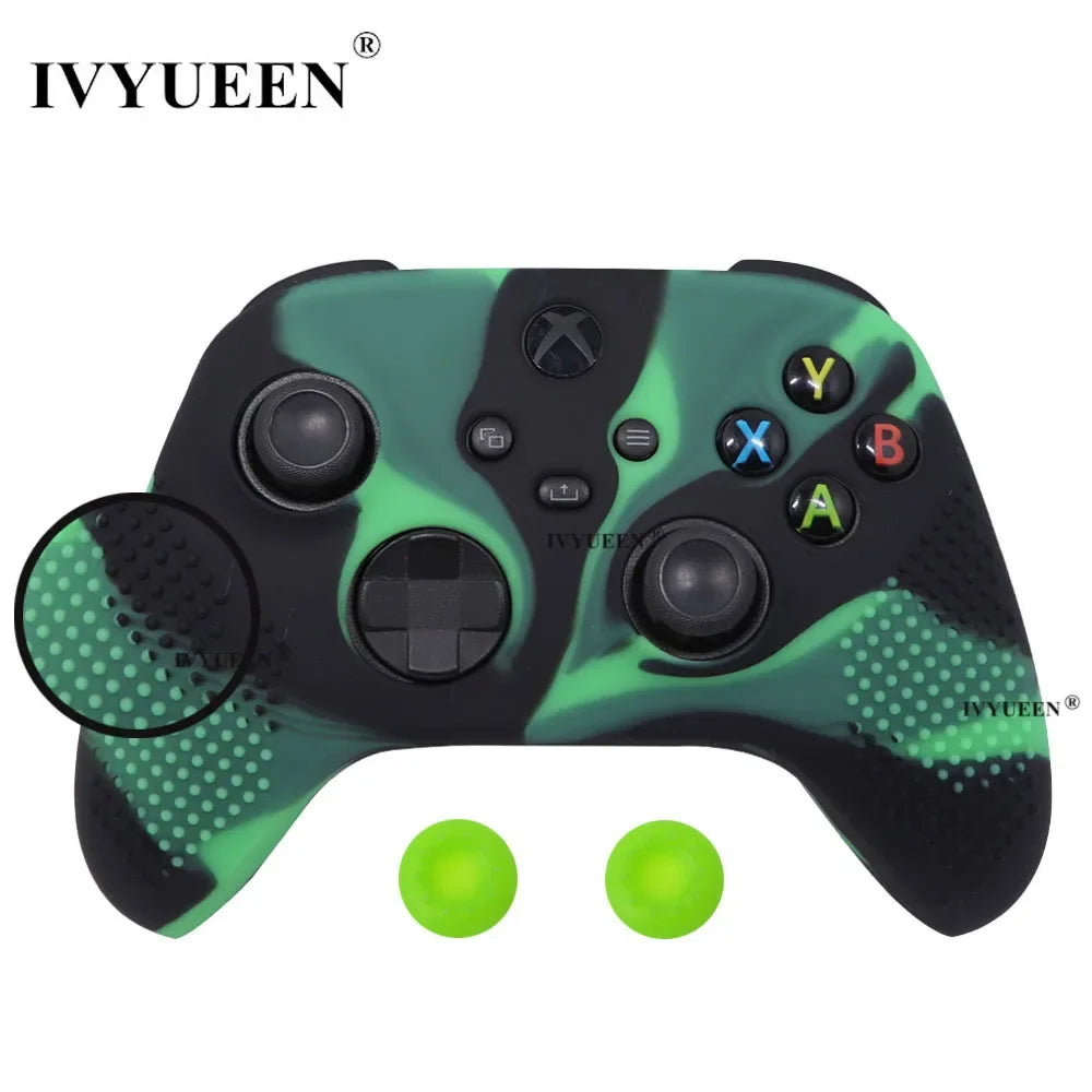 IVYUEEN MixColor Protective Silicone Skin for XBox Series S X XSS XSX Controller ThumbStick Grip Caps Gamepad Protector Cover
