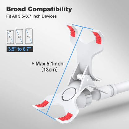 100cm 39.37" Phone Holder Stand Lazy Bracket Headrest Bed 360 Flexible Long Arms Clamp Mount For iPhone Samsung 3.5~6.7" Devices