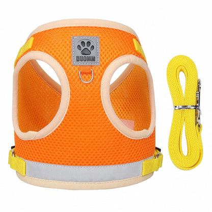 Breathable Escape-Proof Cat Harness and Leash - Adjustable Reflective Vest for Kittens and Puppies